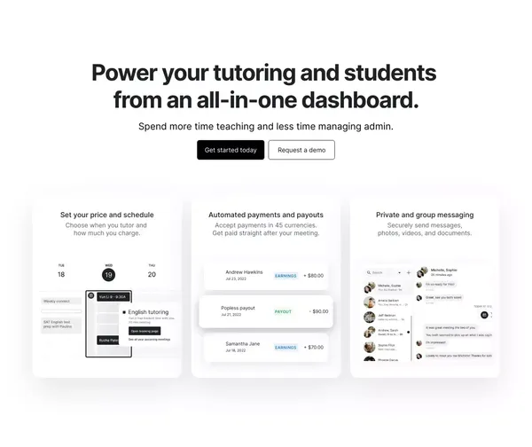 Popless | The all-in-one tutor platform for private tutors and group classes - Landing design inspiration