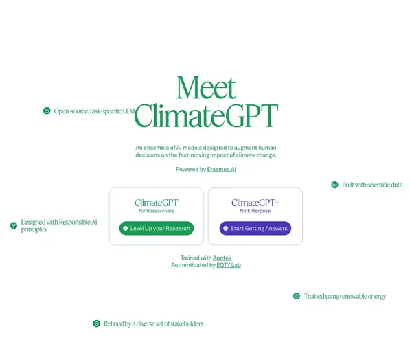 ECI - Endowment for Climate Intelligence: Climate Change AI | ECI - Landing design inspiration