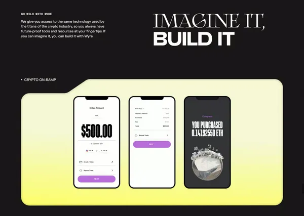 Wyre | The Crypto Stack for the New Economy - Landing design inspiration