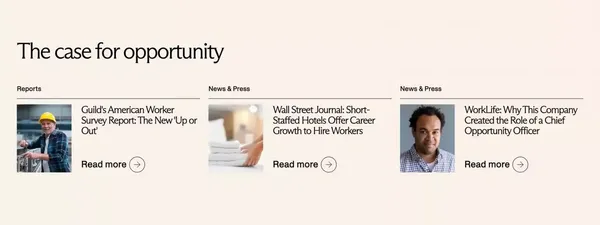 The Guild Career Opportunity Platform™ - Landing design inspiration