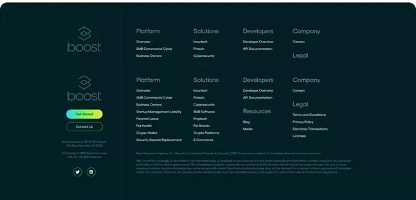 Boost - The Digital Insurance Platform - Landing design inspiration