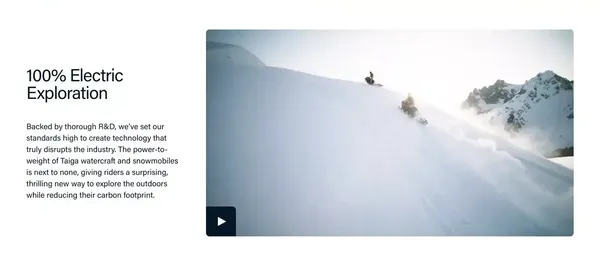 Taiga Motors | 100% Electric Powersport Vehicles - Landing design inspiration