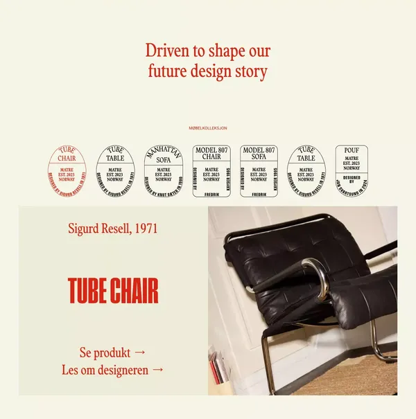 MATRE | Driven to shape our future design story - Landing design inspiration