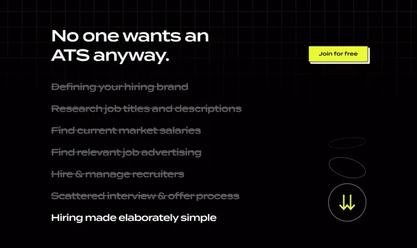Parallel | The hiring stack for start ups - Landing design inspiration