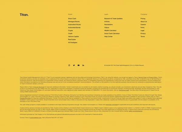 Titan — Low Effort. High Yield. - Landing design inspiration