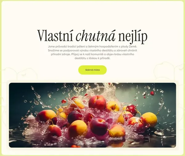 Vlastní Chutná Nejlíp | Pěstitelské pálení - Landing design inspiration