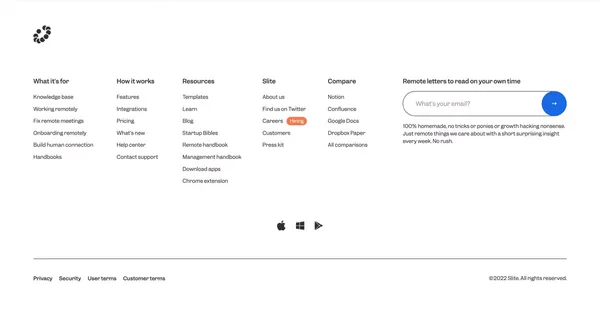 Slite - The workspace for remote teams - Landing design inspiration