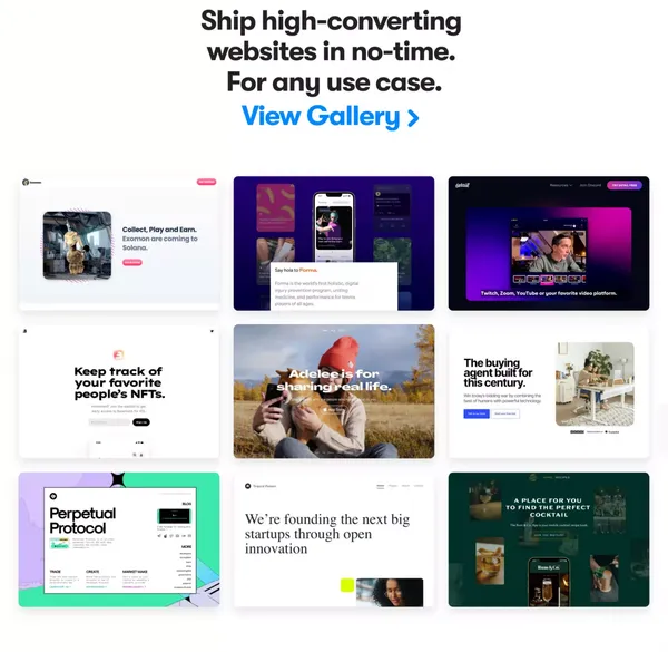 Framer: Make beautiful websites in minutes - Landing design inspiration
