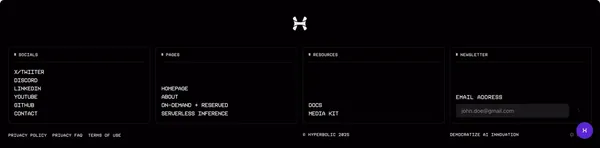 Hyperbolic – The Open-Access AI Cloud - Landing design inspiration