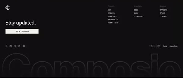 Composio - The Skill Layer of AI - Landing design inspiration