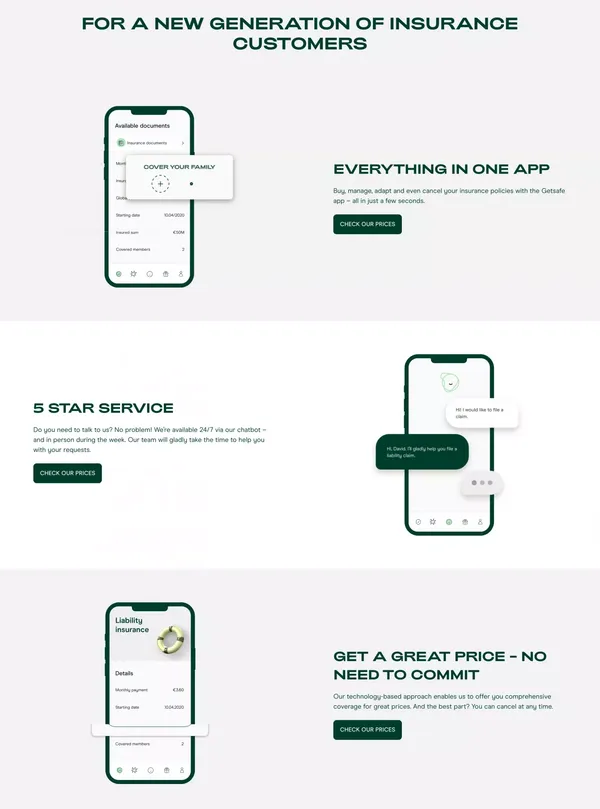 Getsafe | Insurance can also be simple. | Download Our App! - Landing design inspiration