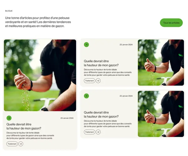 Vertdure, Quebec's #1 Lawn Care Company - Landing design inspiration