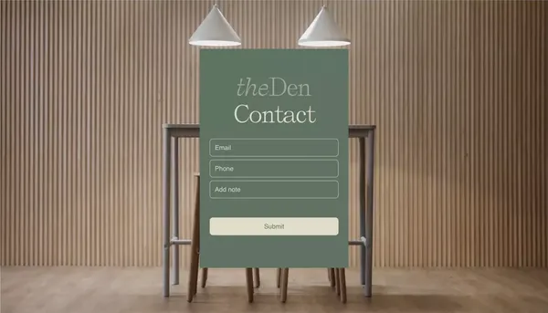 The Den - Landing design inspiration