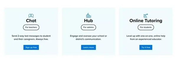 Remind is the best education communication platform. A solution built for educators, administrators, students & parents in mind. - Landing design inspiration