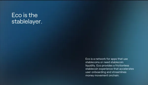 Eco: Accelerating How Money Moves Onchain - Landing design inspiration