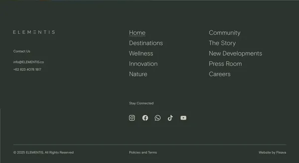 ELEMENTIS - Landing design inspiration