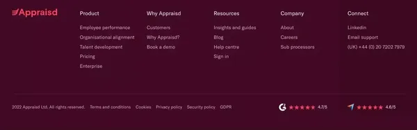 Appraisd | The dedicated performance management platform - Landing design inspiration