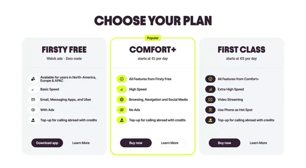 Firsty: Your international mobile data travel app - Landing design inspiration