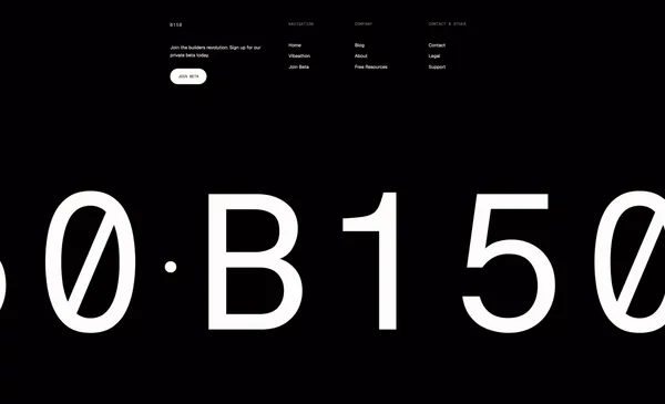 B150 —  The professional social network for Gen AI builders and creators - Landing design inspiration
