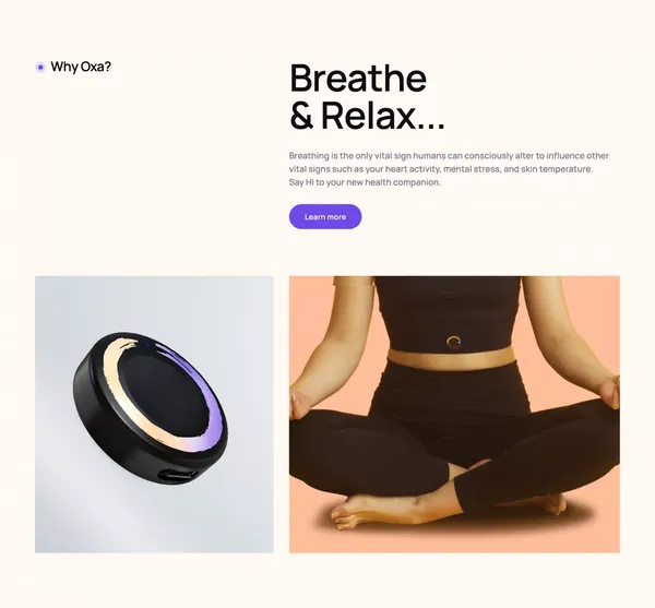Oxa | Your Health Companion - Landing design inspiration