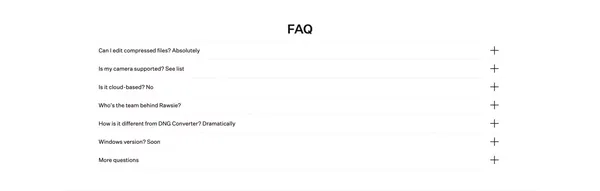 Rawsie – Reduce RAW image file size by up to 80% - Landing design inspiration