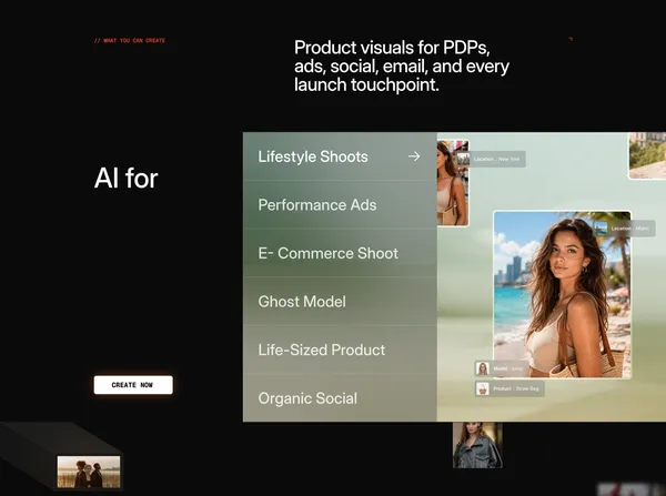 ChatLabs — AI Product Photography & Brand Creative Studio - Landing design inspiration