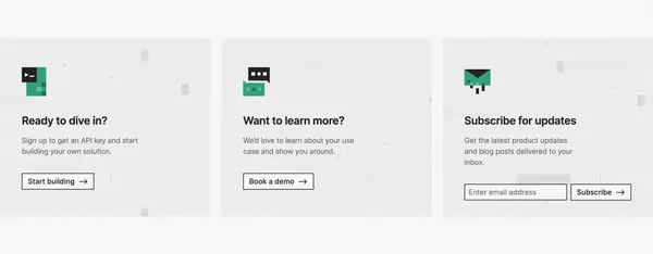APIs for building EDI integrations - Landing design inspiration