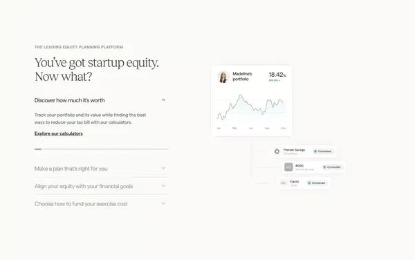 Secfi — The leading financial advisor for tech people - Landing design inspiration