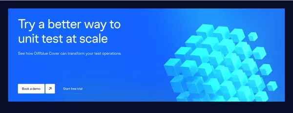 Diffblue AI For Code writes Java unit tests fully autonomously - Diffblue - Landing design inspiration