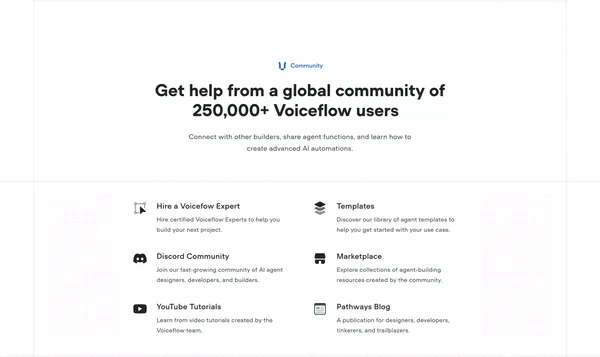 Voiceflow | Build Impactful AI Agents - Landing design inspiration
