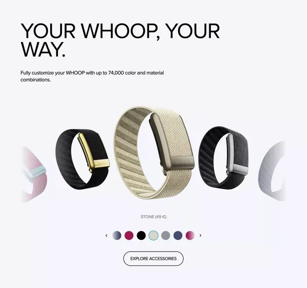 WHOOP | Unlock Your Potential - Landing design inspiration