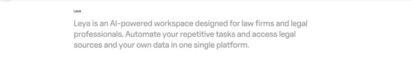 Leya | The future of legal work - Landing design inspiration