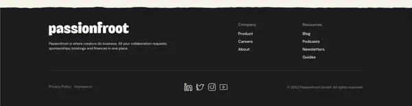 Passionfroot | Where Creators do Business - Landing design inspiration