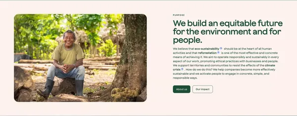 Sustainable and environmental projects for Corporations and Privates | zeroCO2 - Landing design inspiration