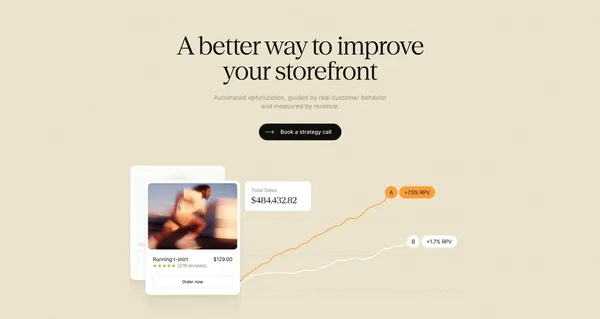 Cluster - Convert more website traffic automatically - Landing design inspiration