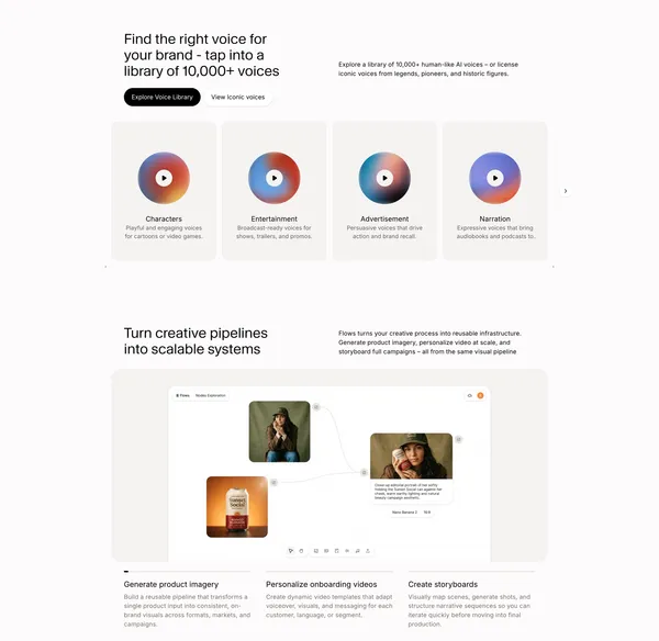 ElevenCreative - Creative platform to bring your content to life - Landing design inspiration