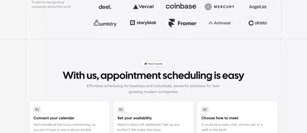 Cal.com | Open Scheduling Infrastructure - Landing design inspiration