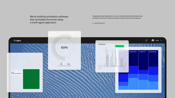 Aaru | Rethinking the Science of Prediction - Landing design inspiration