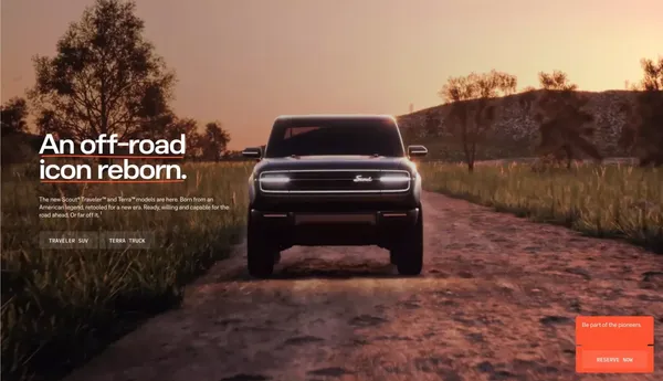 Scout Motors - Landing design inspiration