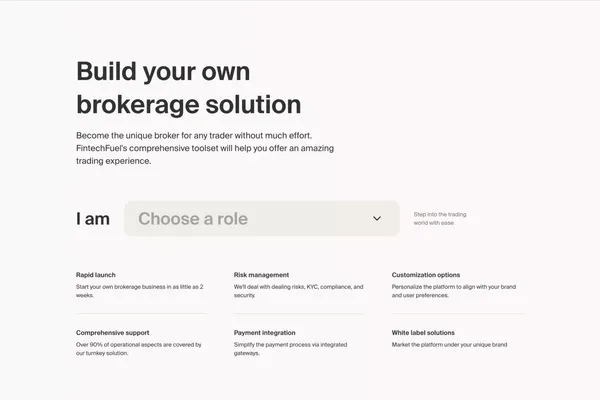 FintechFuel: All-In-One White Label Brokerage Platform - website design inspiration