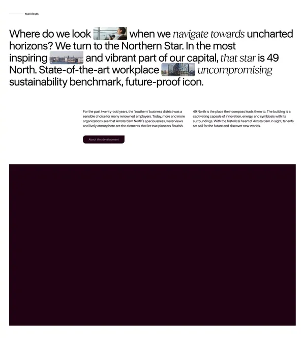 49 North · Expanding Horizons - Landing design inspiration