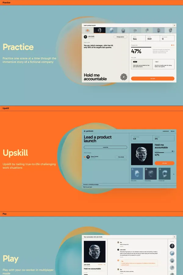 Gentlerain - Landing design inspiration