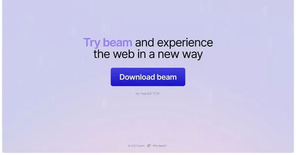 Meet the bright web – beam - Landing design inspiration