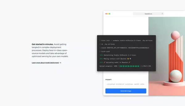 Baseten | Machine learning infrastructure - Landing design inspiration