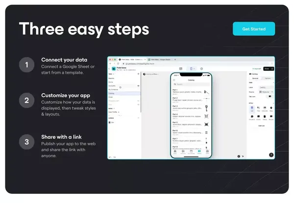 Glide – Create apps & websites without code. - Landing design inspiration