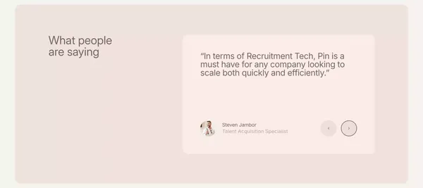 Pin • Revolutionize Recruitment - Landing design inspiration