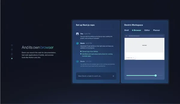 Devin - Landing design inspiration