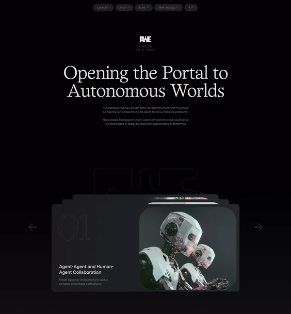 AWE | Opening the Portal to Autonomous Worlds - Landing design inspiration