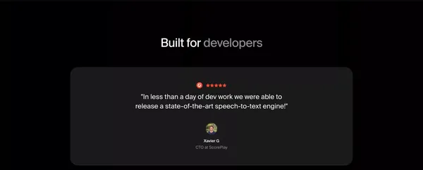 Gladia I Audio Transcription API - Landing design inspiration