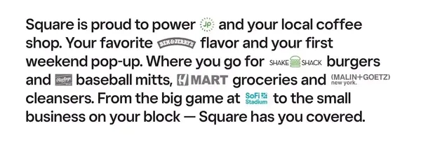 Square | Solutions For Your Small, Medium & Large Business - Landing design inspiration